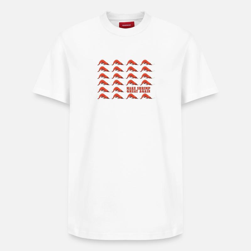Make Shrimp Great Again - T-shirt unisexe décontracté en coton Supima – de SPREAD - blanc