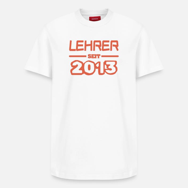 Lehrerin 2013 - Relaxed Unisex Supima Cotton T-Shirt – von SPREAD - Weiß