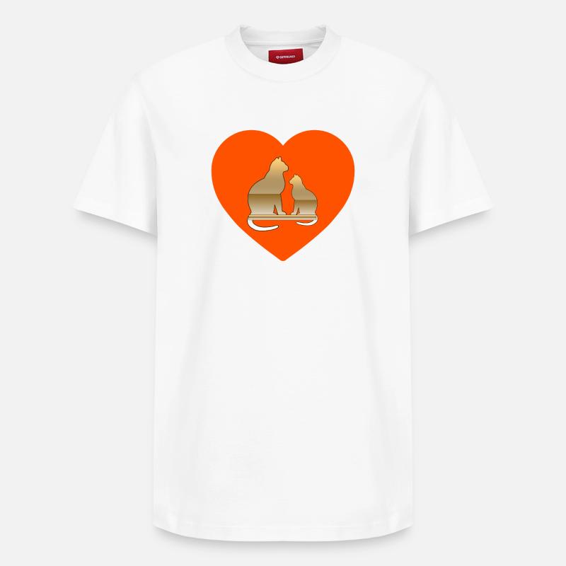 Chat - T-shirt unisexe décontracté en coton Supima – de SPREAD - blanc
