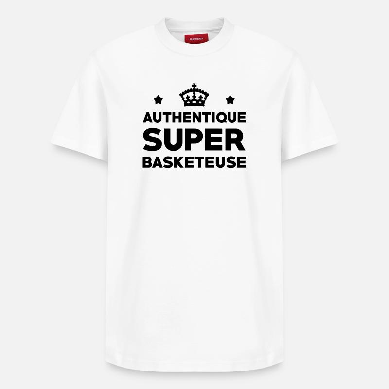 Authentique Super Basketeuse - T-shirt unisexe décontracté en coton Supima – de SPREAD - blanc