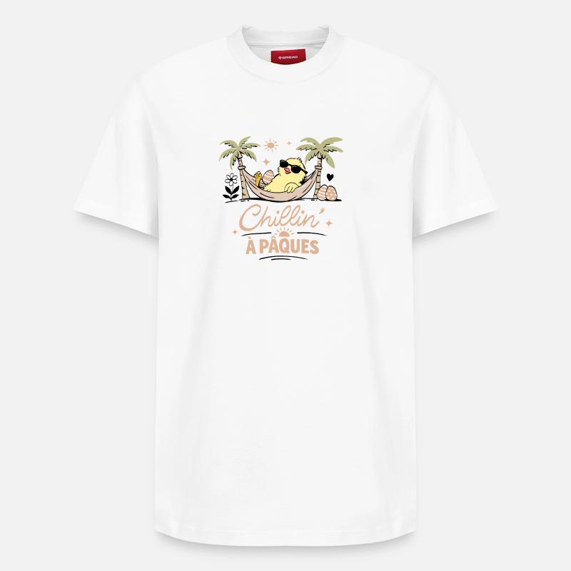 Poussin de Pâques  - T-shirt unisexe décontracté en coton Supima – de SPREAD - blanc