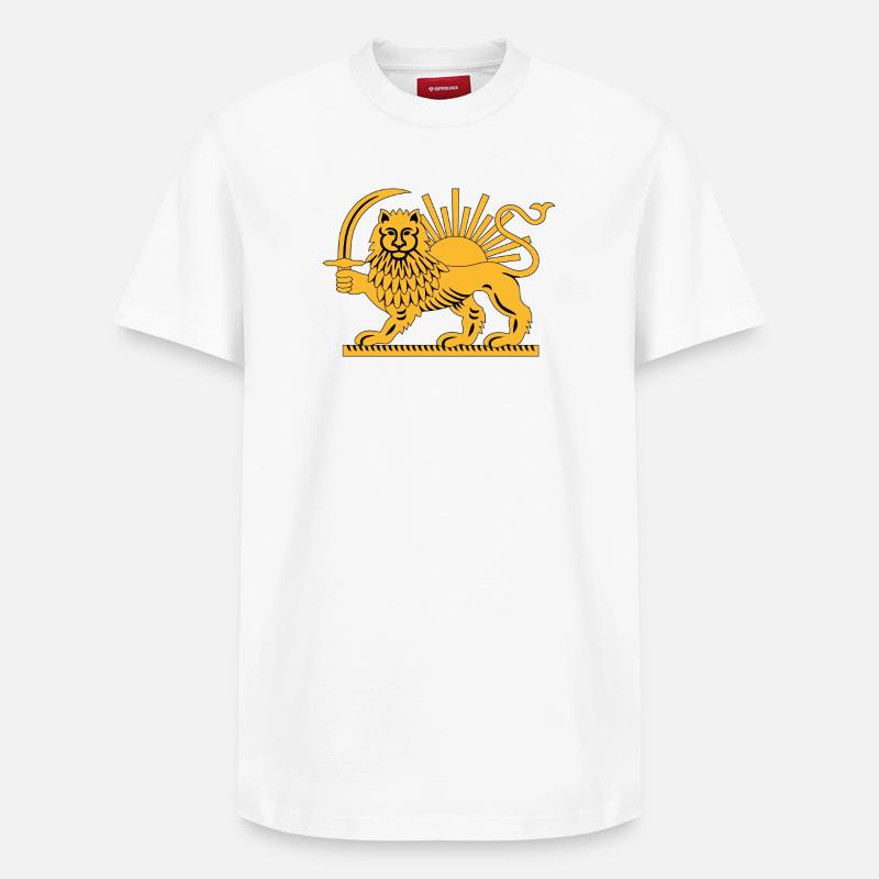 Emblème SolarLion - T-shirt unisexe décontracté en coton Supima – de SPREAD - blanc