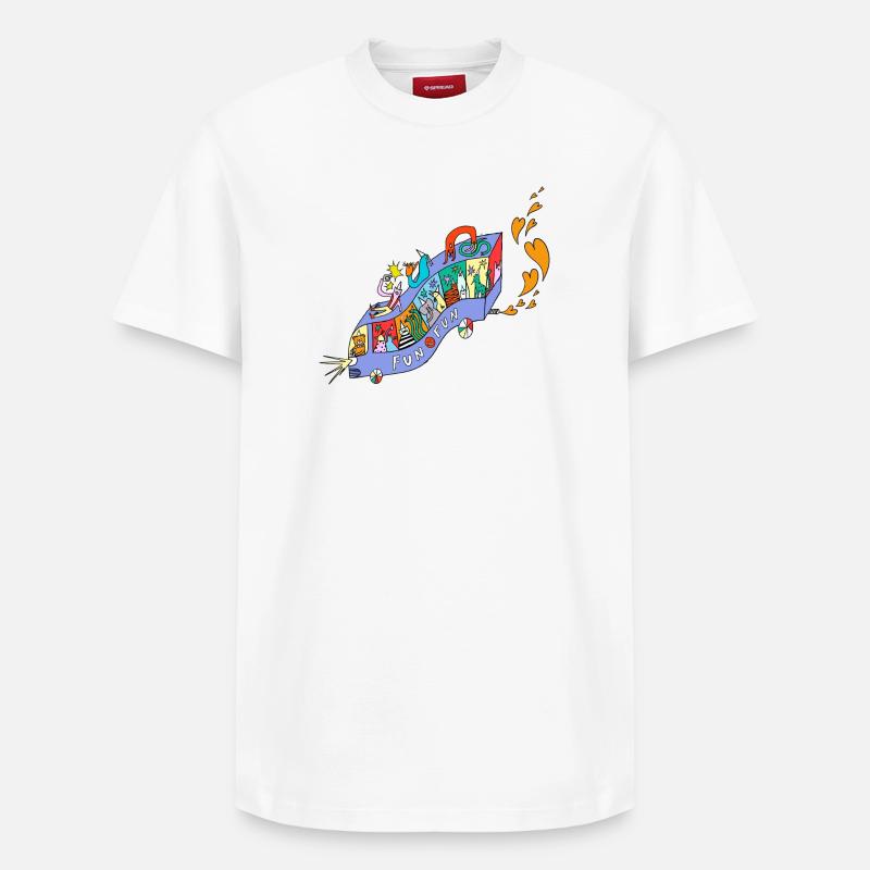 FUN_FUN_EXPRESS - T-shirt unisexe décontracté en coton Supima – de SPREAD - blanc