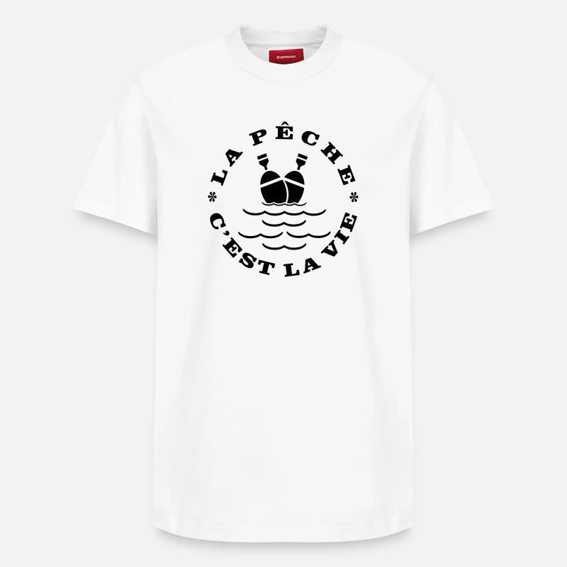 Fishing is life - Relaxed Unisex Supima Cotton T-Shirt – by SPREAD - white