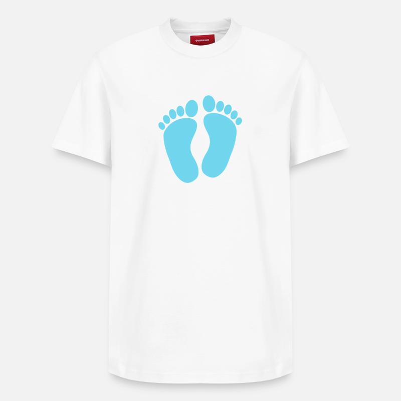 Pieds de bébé - T-shirt unisexe décontracté en coton Supima – de SPREAD - blanc