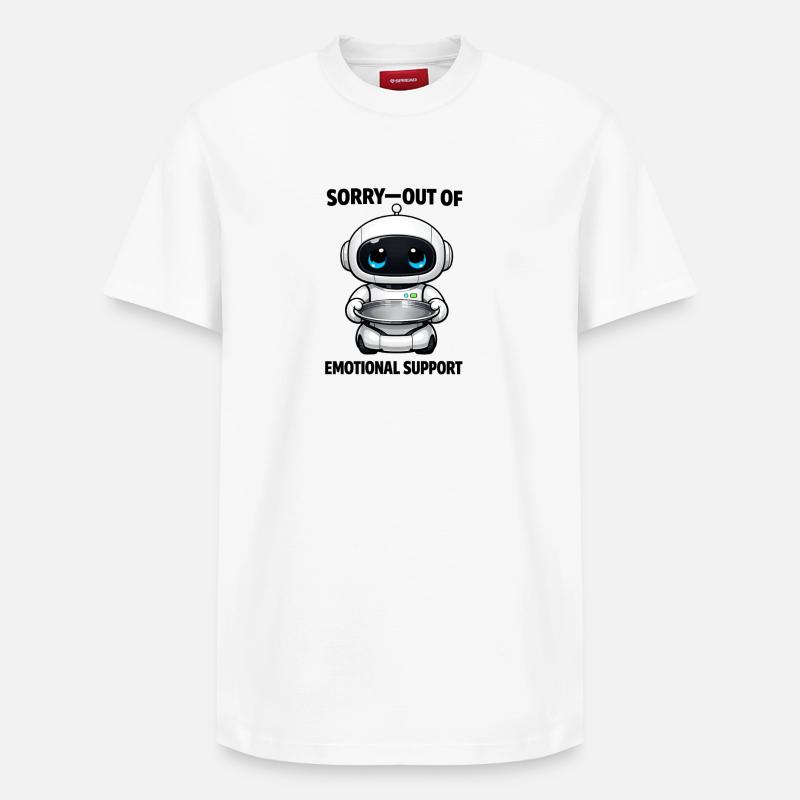 Snack Bot Küchenfreund - Relaxed Unisex Supima Cotton T-Shirt – von SPREAD - Weiß