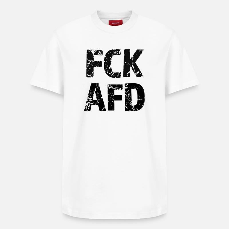 FCK AFD Bold Text Graphic - Relaxed Unisex Supima Cotton T-Shirt – von SPREAD - Weiß