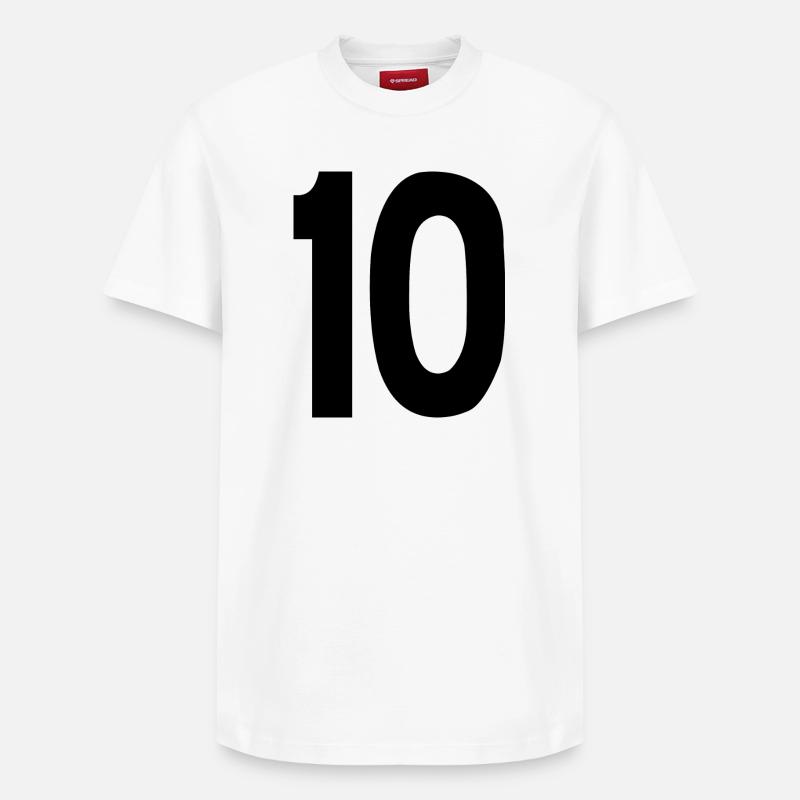 10 Ten - T-shirt unisexe décontracté en coton Supima – de SPREAD - blanc