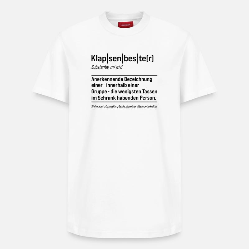 Klapsenbester Klapse Psychiatrie Fun Sprüche - Relaxed Unisex Supima Cotton T-Shirt – von SPREAD - Weiß