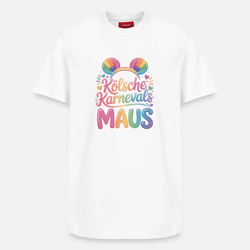 Kölsche Karnevalsmaus Karneval Köln Kölner Maus - Relaxed Unisex Supima Cotton T-Shirt – von SPREAD - Weiß