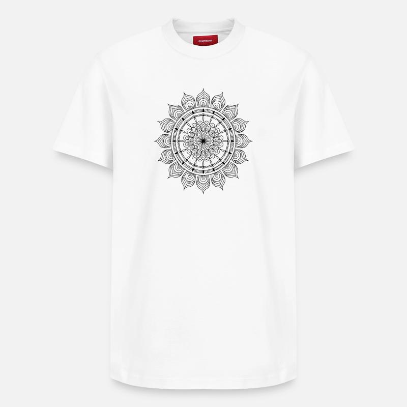 Mandala - Relaxed Unisex Supima Cotton T-Shirt – by SPREAD - white