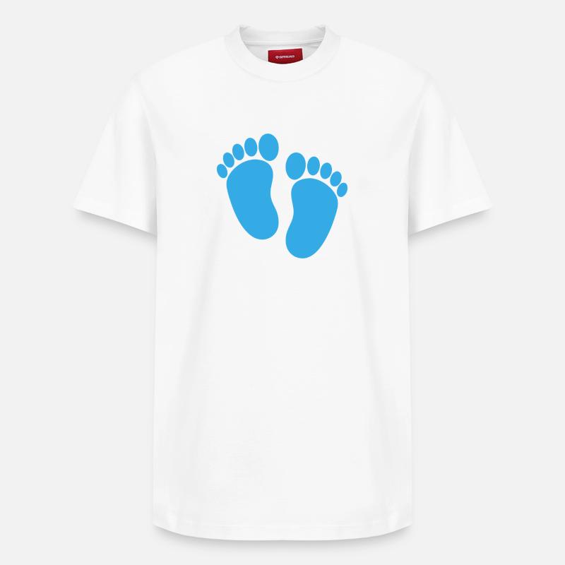 Pieds de bébé - T-shirt unisexe décontracté en coton Supima – de SPREAD - blanc