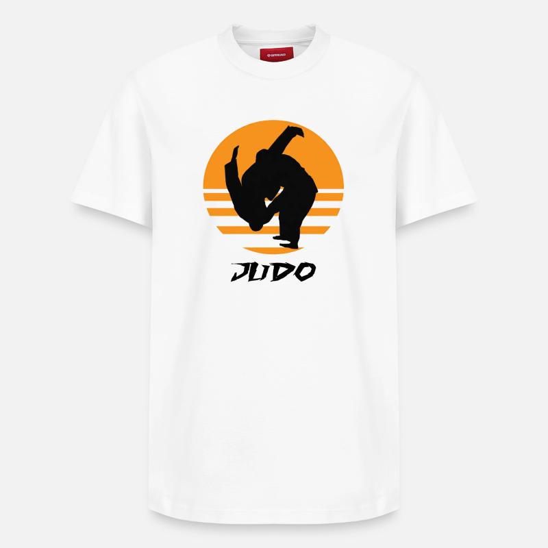 Judo - T-shirt unisexe décontracté en coton Supima – de SPREAD - blanc