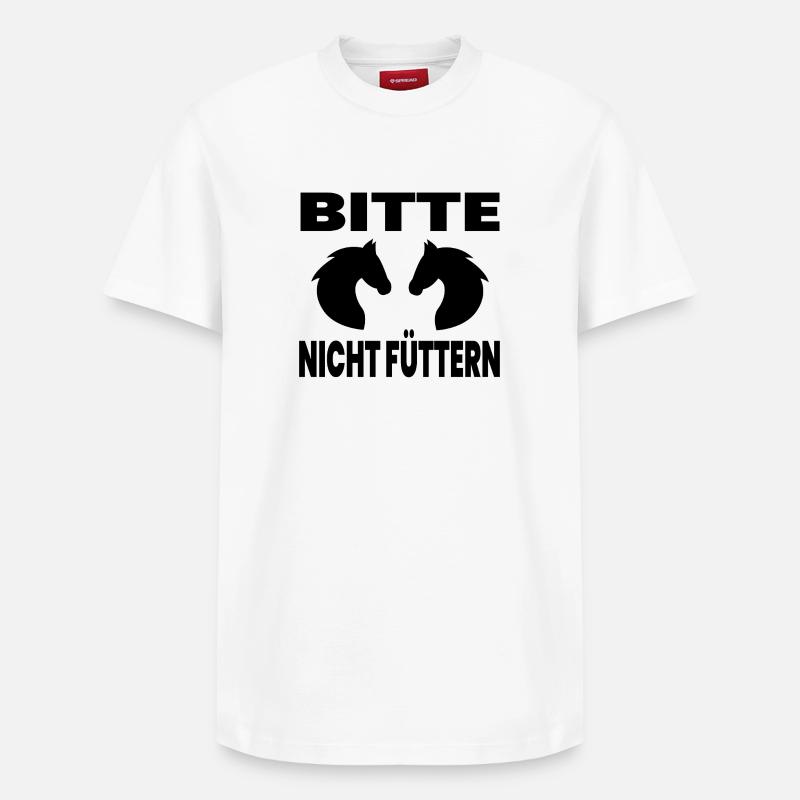 Pferde - Relaxed Unisex Supima Cotton T-Shirt – von SPREAD - Weiß
