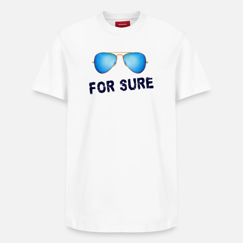 for sure - T-shirt unisexe décontracté en coton Supima – de SPREAD - blanc