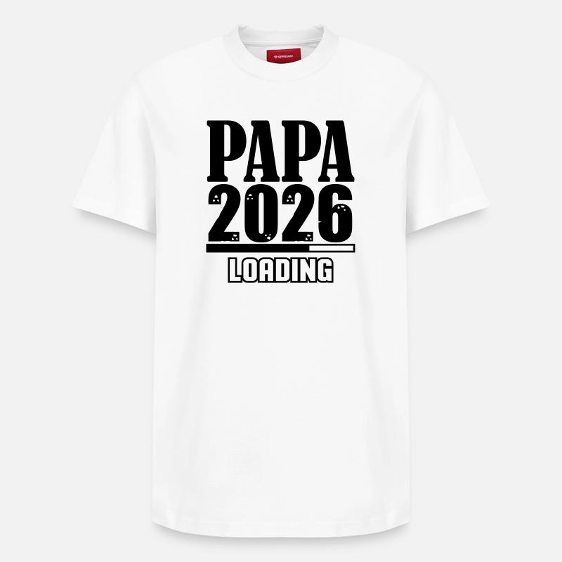 Papa 2026 Loading - Relaxed Unisex Supima Cotton T-Shirt – by SPREAD - white