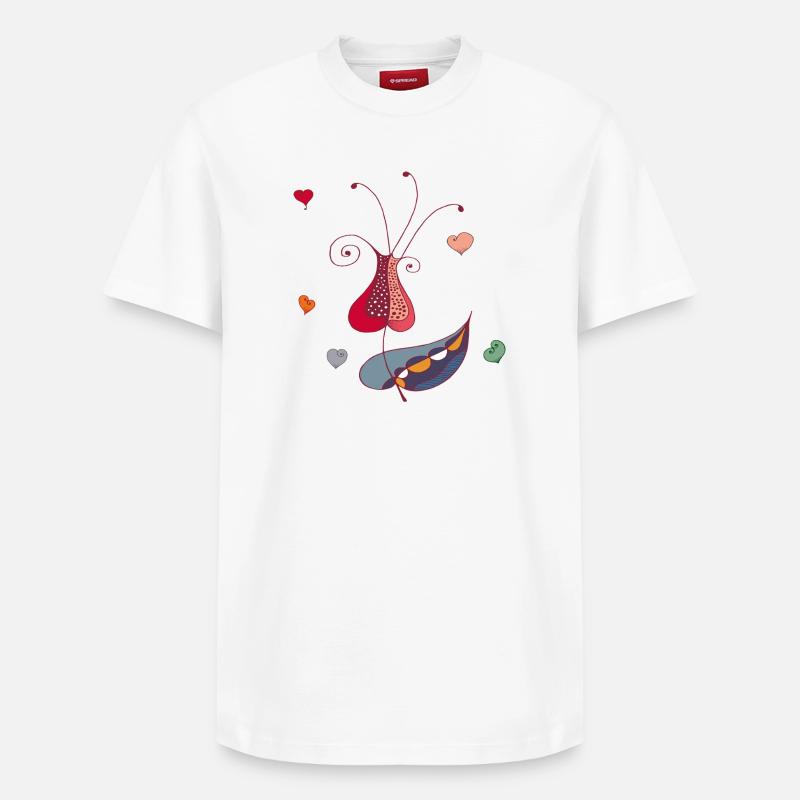 Fleur du Cœur - T-shirt unisexe décontracté en coton Supima – de SPREAD - blanc