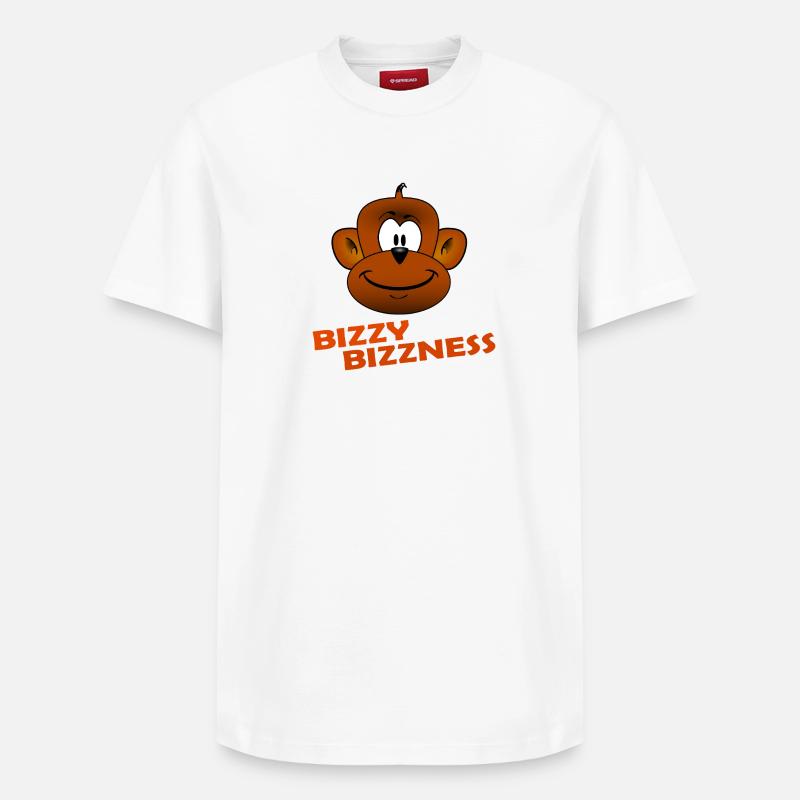 BIZZY BIZZNESS - Relaxed Unisex Supima Cotton T-Shirt – von SPREAD - Weiß
