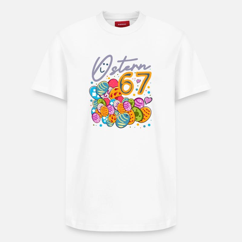 Pâques 67 - T-shirt unisexe décontracté en coton Supima – de SPREAD - blanc