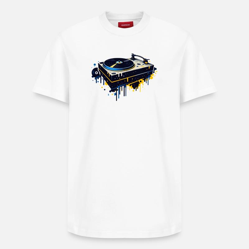 Conception de platines graffiti - T-shirt unisexe décontracté en coton Supima – de SPREAD - blanc