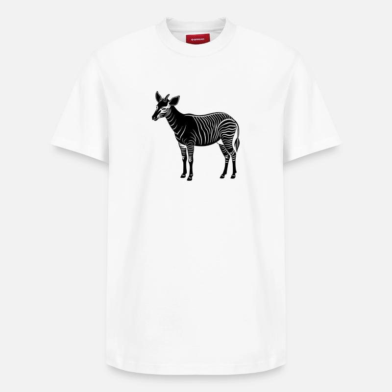 Okapi - T-shirt unisexe décontracté en coton Supima – de SPREAD - blanc