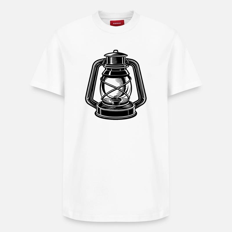 Lanterne à huile - T-shirt unisexe décontracté en coton Supima – de SPREAD - blanc