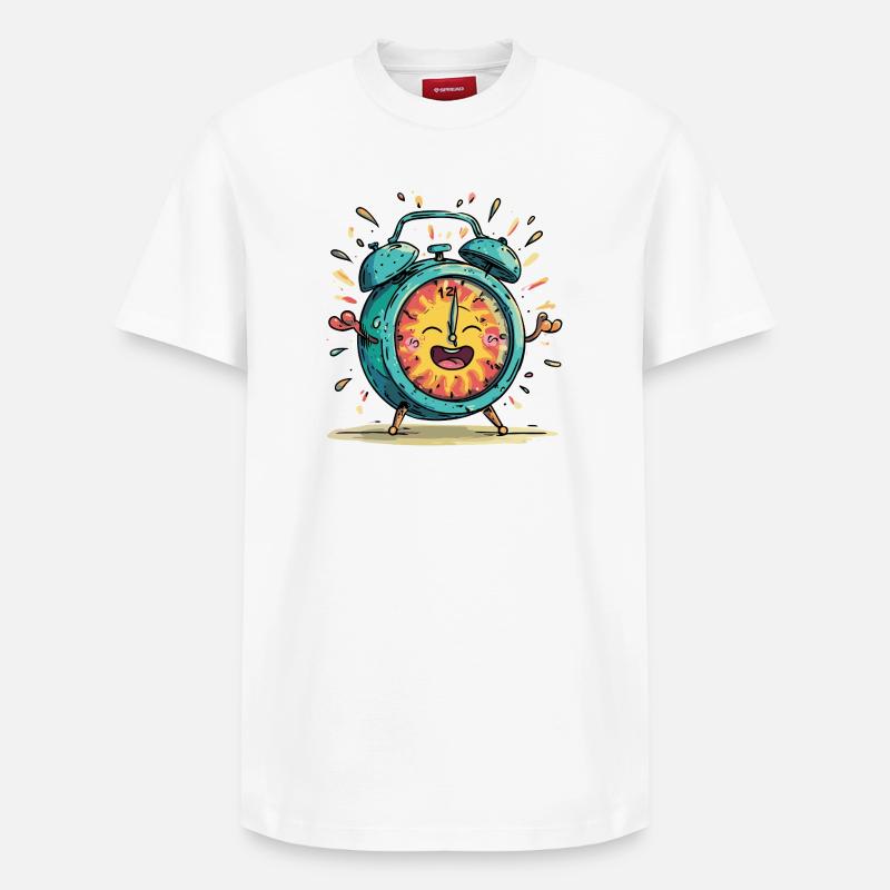 Sonnenwecker Jubelbild - Relaxed Unisex Supima Cotton T-Shirt – von SPREAD - Weiß