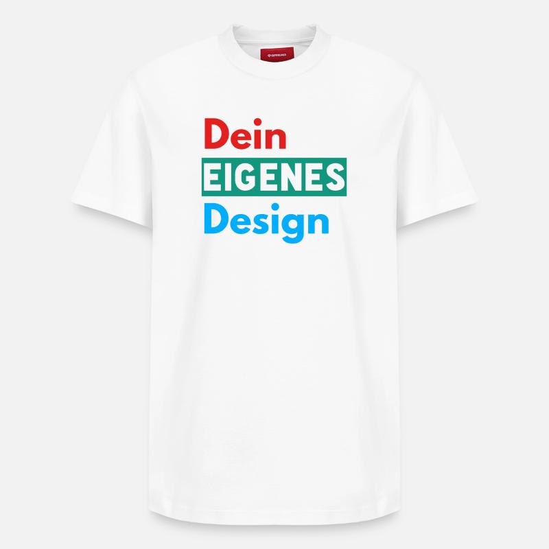 Votre propre conception - T-shirt unisexe décontracté en coton Supima – de SPREAD - blanc