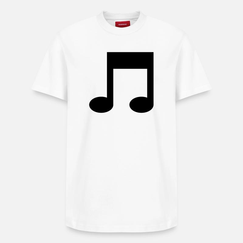 Note musicale - T-shirt unisexe décontracté en coton Supima – de SPREAD - blanc