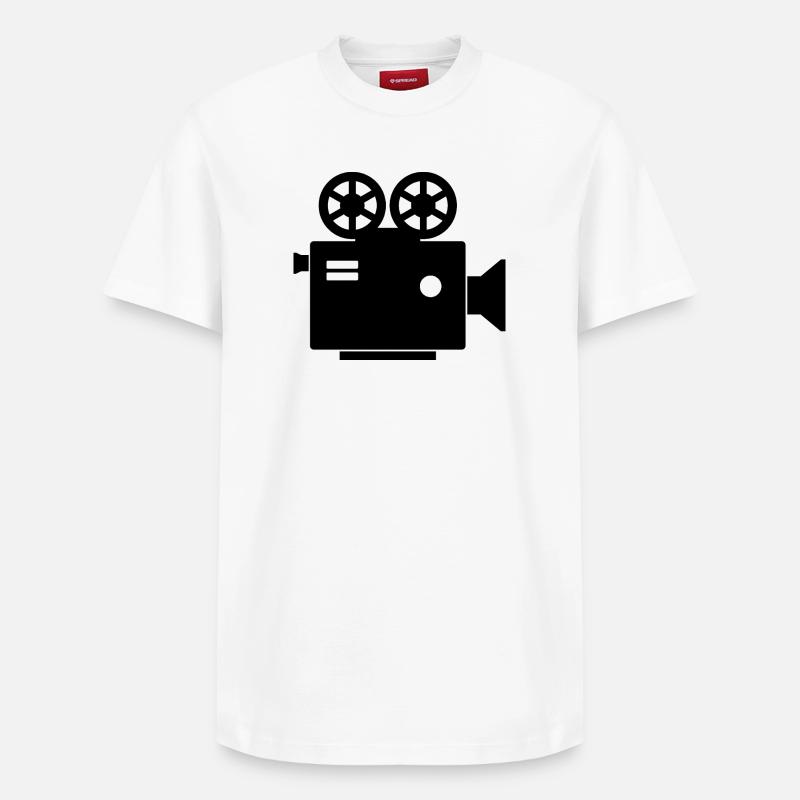 Caméra de cinéma - T-shirt unisexe décontracté en coton Supima – de SPREAD - blanc