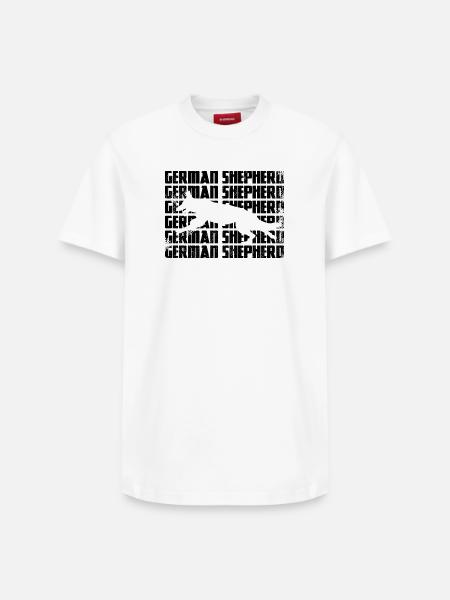 German Shepherd - Relaxed Unisex Supima Cotton T-Shirt – by SPREAD - white