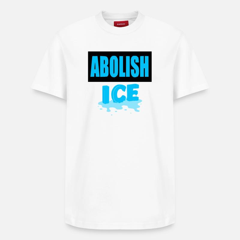 I.C.E. abschaffen: - Relaxed Unisex Supima Cotton T-Shirt – von SPREAD - Weiß