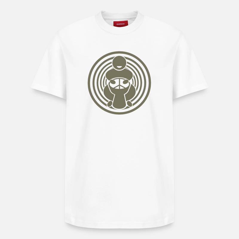 Joueur de djembée - T-shirt unisexe décontracté en coton Supima – de SPREAD - blanc