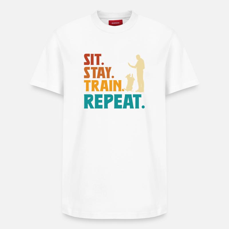 Dresseur - T-shirt unisexe décontracté en coton Supima – de SPREAD - blanc