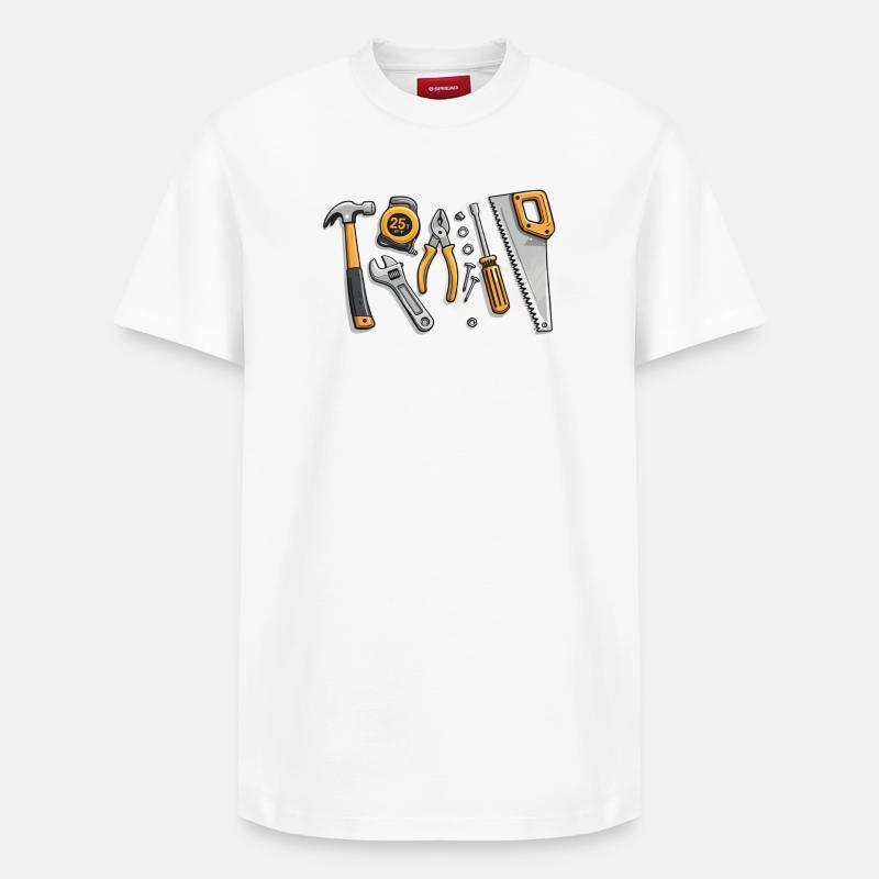 Illustration d’outils pour artisans - T-shirt unisexe décontracté en coton Supima – de SPREAD - blanc