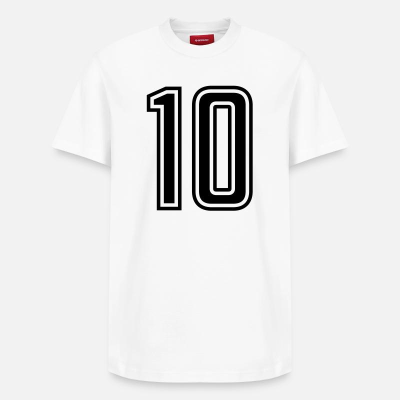 10 - Relaxed Unisex Supima Cotton T-Shirt – von SPREAD - Weiß