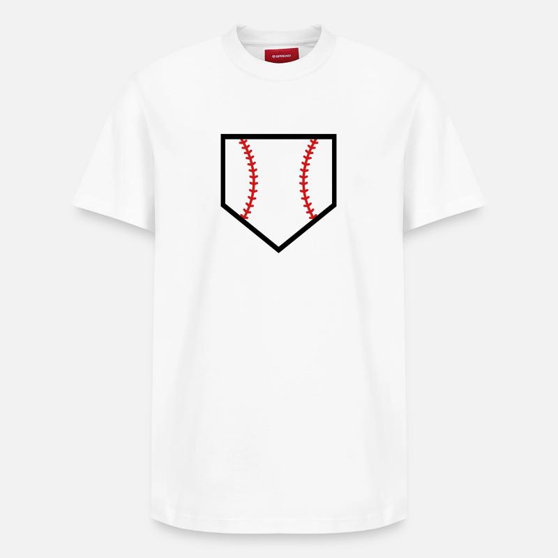 Marbre de baseball - T-shirt unisexe décontracté en coton Supima – de SPREAD - blanc
