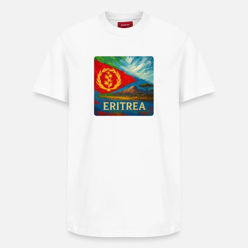 Eritrea Reise Design - Relaxed Unisex Supima Cotton T-Shirt – von SPREAD - Weiß