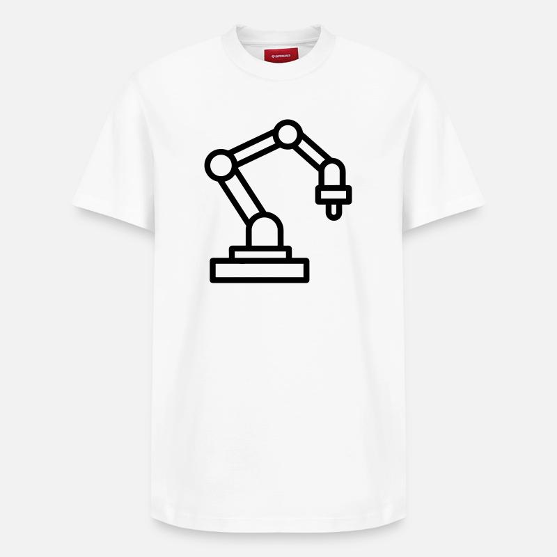 bras robotique - T-shirt unisexe décontracté en coton Supima – de SPREAD - blanc