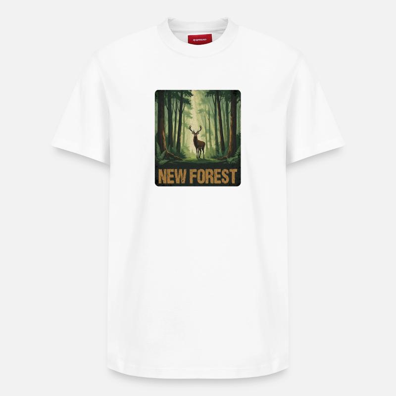 New Forest, Angleterre - T-shirt unisexe décontracté en coton Supima – de SPREAD - blanc