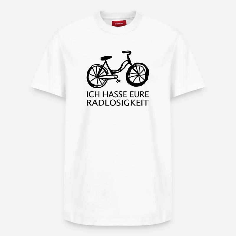 Ich hasse eure Radlosigkeit - Relaxed Unisex Supima Cotton T-Shirt – von SPREAD - Weiß
