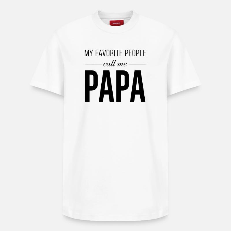 Papa - T-shirt unisexe décontracté en coton Supima – de SPREAD - blanc