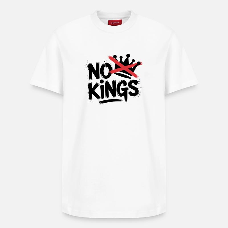 No Kings Statement Design - T-shirt unisexe décontracté en coton Supima – de SPREAD - blanc