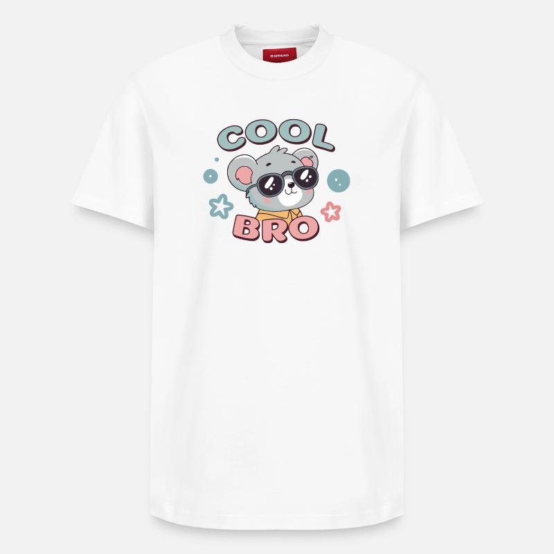 Koala Cool Bro Goggles - Relaxed Unisex Supima Cotton T-Shirt – by SPREAD - white