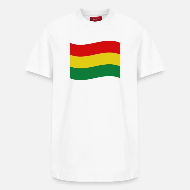 Drapeau bolivien - T-shirt unisexe décontracté en coton Supima – de SPREAD - blanc