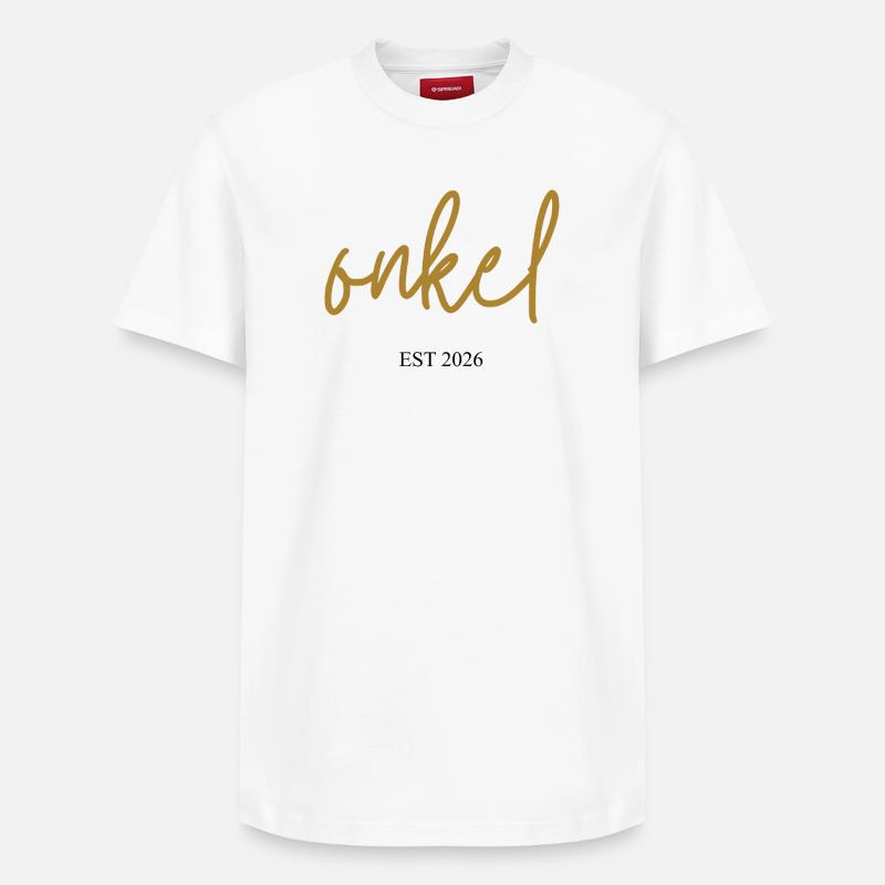 Oncle est en 2026 - T-shirt unisexe décontracté en coton Supima – de SPREAD - blanc