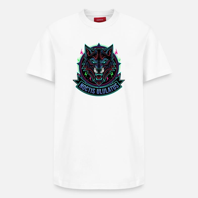 Loup Néon Noctis Ululatus - T-shirt unisexe décontracté en coton Supima – de SPREAD - blanc
