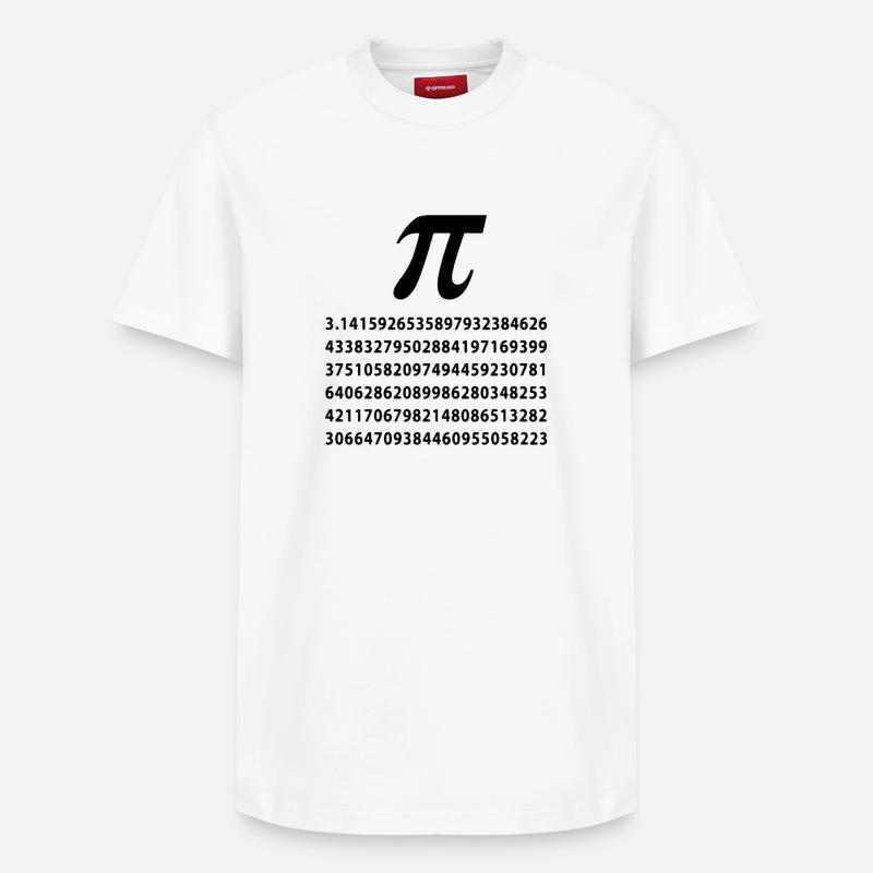 Pi - T-shirt unisexe décontracté en coton Supima – de SPREAD - blanc