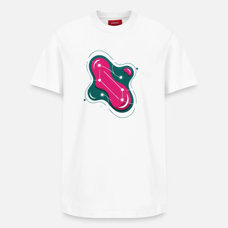 Constellation Rose Éclatante - T-shirt unisexe décontracté en coton Supima – de SPREAD - blanc