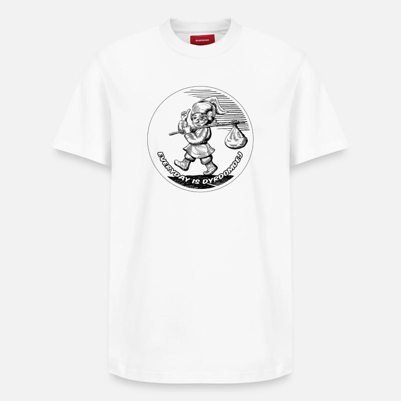 CHAQUE JOUR, C’EST DYRDOMDEJ - T-shirt unisexe décontracté en coton Supima – de SPREAD - blanc